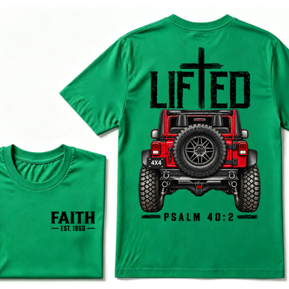 Custom EST Year Lifted Faith Jeep 4x4 Christian Tee