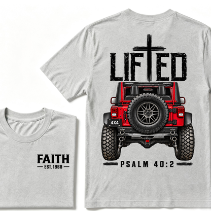 Custom EST Year Lifted Faith Jeep 4x4 Christian Tee