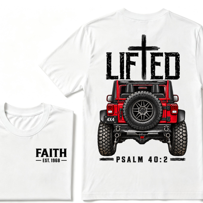 Custom EST Year Lifted Faith Jeep 4x4 Christian Tee