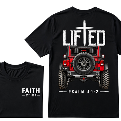Custom EST Year Lifted Faith Jeep 4x4 Christian Tee