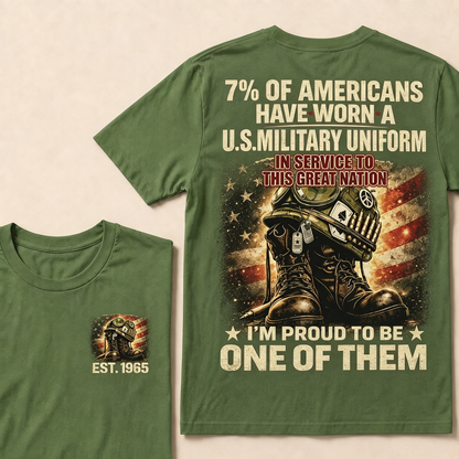7% Of Americans Have Worn A U.S. Military Uniform Custom Year T-shirt