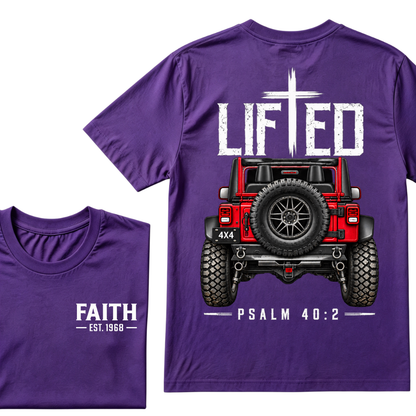 Custom EST Year Lifted Faith Jeep 4x4 Christian Tee