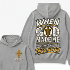 Custom Year Faith Cross Hoodie | Double Sided When God Made Me Graphic Sweatshirt