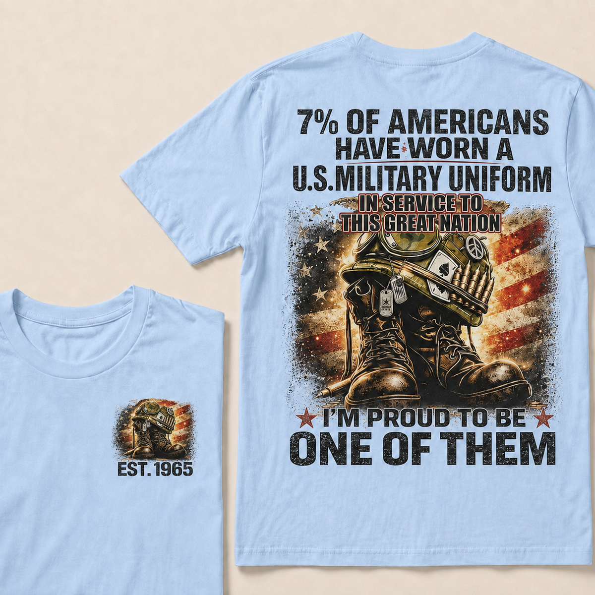 7% Of Americans Have Worn A U.S. Military Uniform Custom Year T-shirt