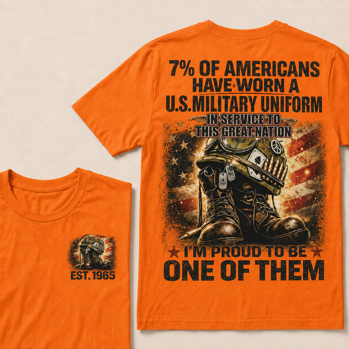 7% Of Americans Have Worn A U.S. Military Uniform Custom Year T-shirt