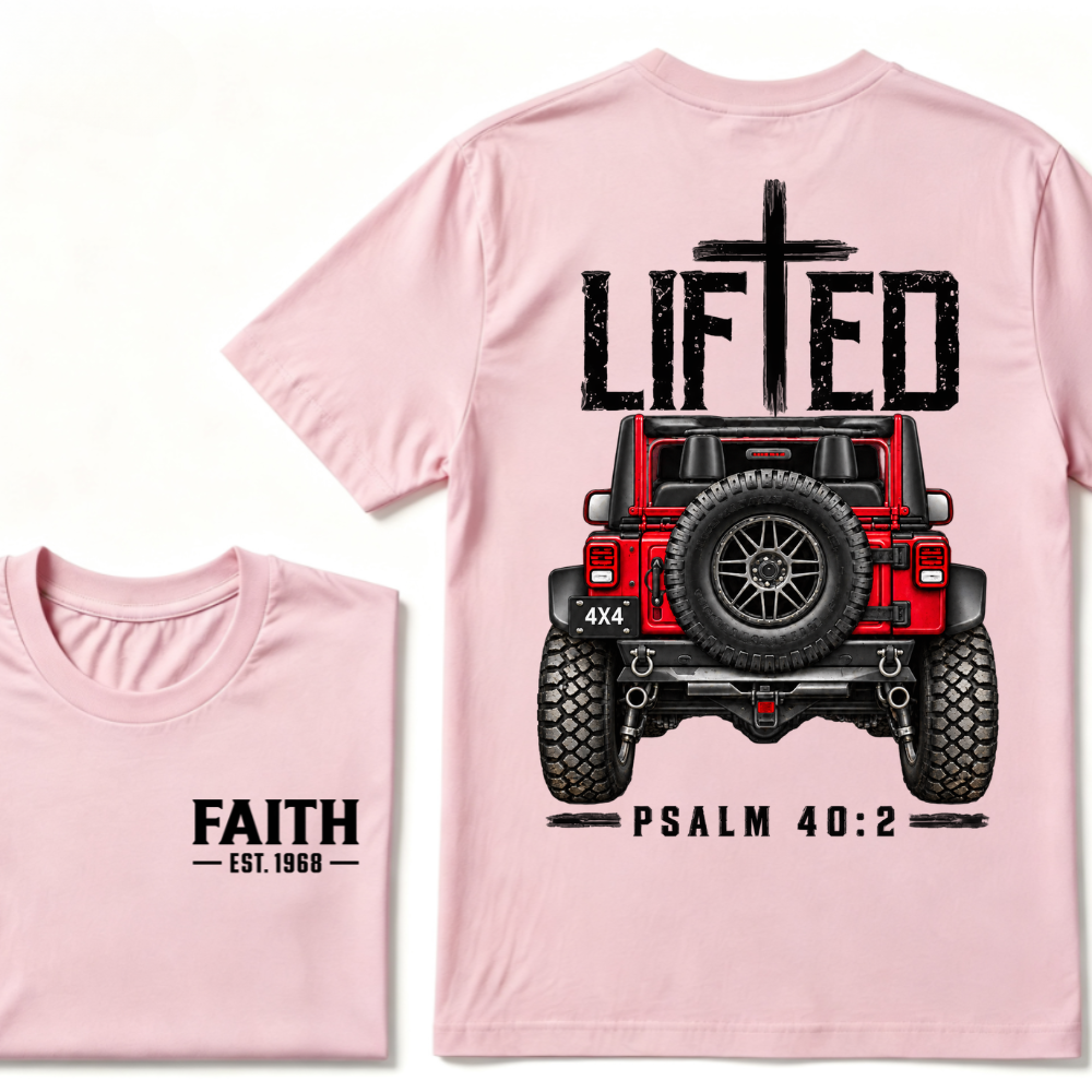Custom EST Year Lifted Faith Jeep 4x4 Christian Tee