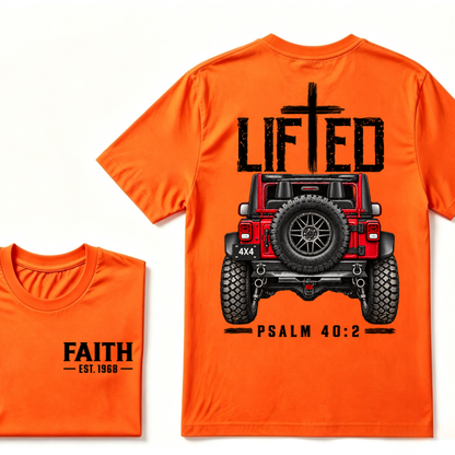 Custom EST Year Lifted Faith Jeep 4x4 Christian Tee