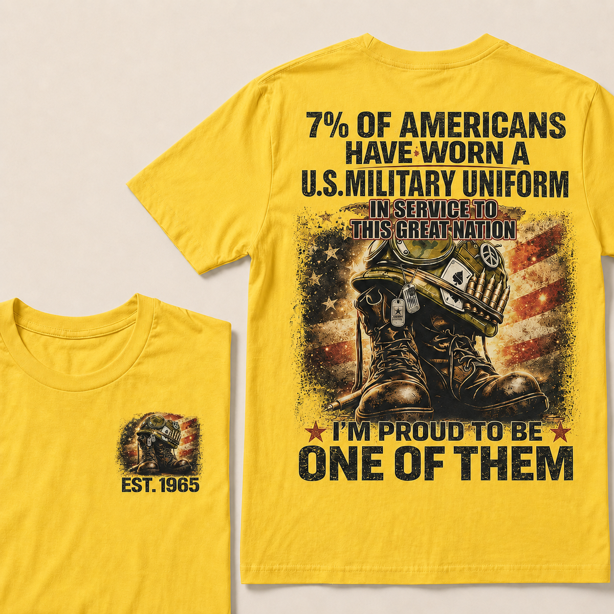 7% Of Americans Have Worn A U.S. Military Uniform Custom Year T-shirt